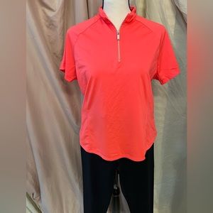 Women’s Athletic moisture wicking Shirt. Medium with 90degrees leggings medium.